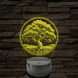 Az élet fája 7 színű valósághű 3D led lámpa