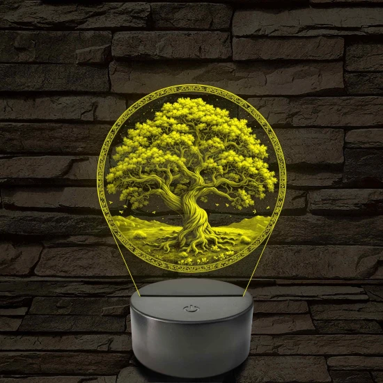 Az élet fája 7 színű valósághű 3D led lámpa