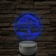 Az élet fája 7 színű valósághű 3D led lámpa