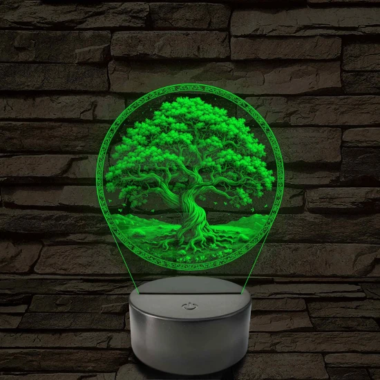 Az élet fája 7 színű valósághű 3D led lámpa