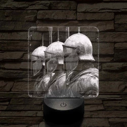 Páncélok 7 színű, valósághűen gravírozott 3D led lámpa