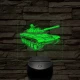 Tank T-72 7 színű, valósághűen gravírozott 3D led lámpa