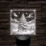 Az erdő karácsonyfája 7 színű valósághű 3D led lámpa
