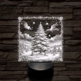 Az erdő karácsonyfája 7 színű valósághű 3D led lámpa