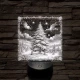Az erdő karácsonyfája 7 színű valósághű 3D led lámpa