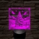 Az erdő karácsonyfája 7 színű valósághű 3D led lámpa