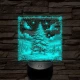 Az erdő karácsonyfája 7 színű valósághű 3D led lámpa