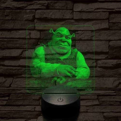 Az ogre 7 színű részletgazdag 3D led lámpa
