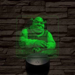 Az ogre 7 színű részletgazdag 3D led lámpa