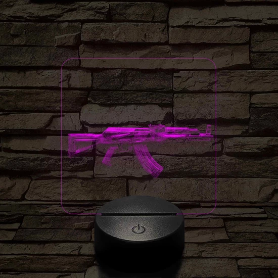 AK-12 7 színű valósághű 3D led lámpa