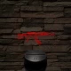 AK-12 7 színű valósághű 3D led lámpa