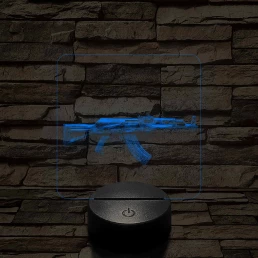 AK-12 7 színű valósághű 3D led lámpa