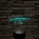 AK-12 7 színű valósághű 3D led lámpa