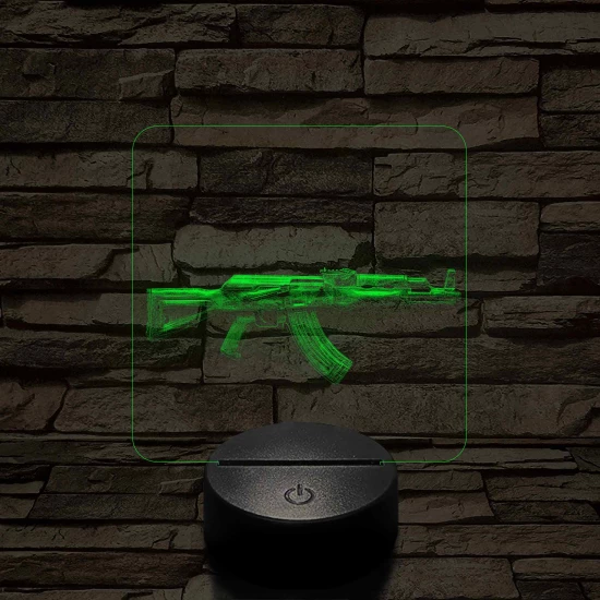 AK-12 7 színű valósághű 3D led lámpa