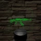 AK-12 7 színű valósághű 3D led lámpa