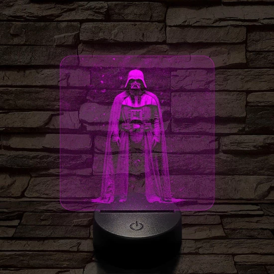 Vader Nagyúr 7 színű valósághű 3D led lámpa
