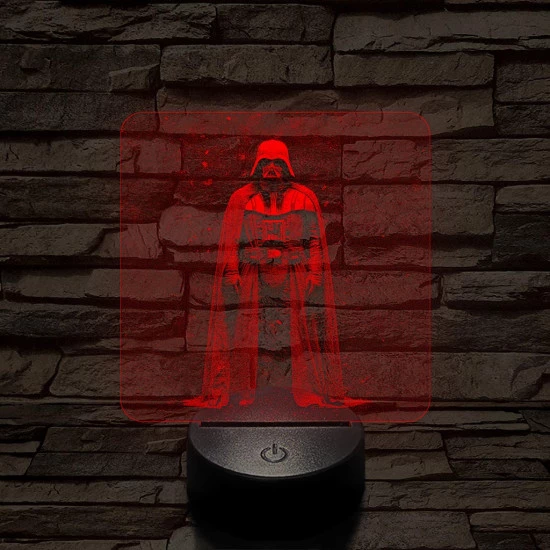 Vader Nagyúr 7 színű valósághű 3D led lámpa
