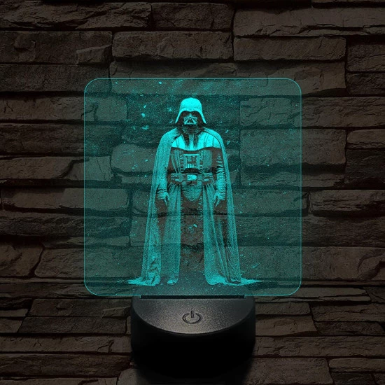 Vader Nagyúr 7 színű valósághű 3D led lámpa
