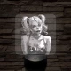 Harley 7 színű valósághű 3D led lámpa