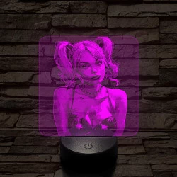 Harley 7 színű valósághű 3D led lámpa