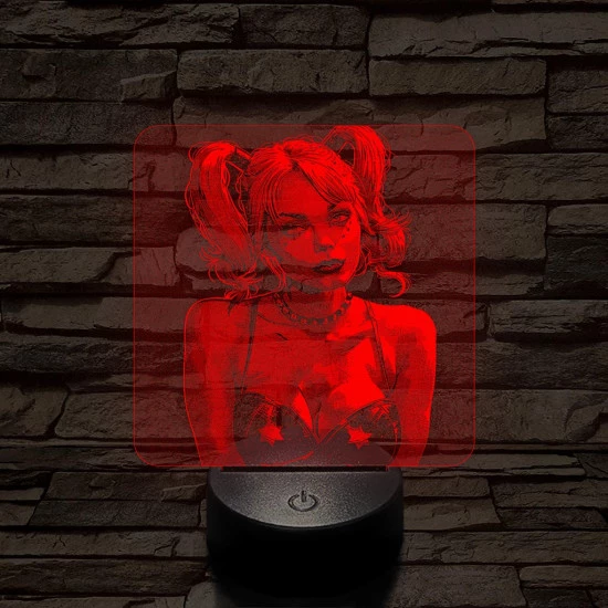 Harley 7 színű valósághű 3D led lámpa