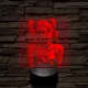 Harley 7 színű valósághű 3D led lámpa
