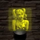 Harley 7 színű valósághű 3D led lámpa