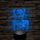 Harley 7 színű valósághű 3D led lámpa