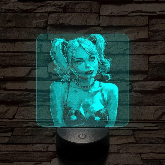 Harley 7 színű valósághű 3D led lámpa