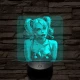Harley 7 színű valósághű 3D led lámpa