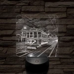 California-i villamos 7 színű, valósághűen gravírozott 3D led lámpa