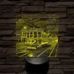 California-i villamos 7 színű, valósághűen gravírozott 3D led lámpa