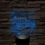 California-i villamos 7 színű, valósághűen gravírozott 3D led lámpa