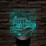 California-i villamos 7 színű, valósághűen gravírozott 3D led lámpa