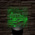California-i villamos 7 színű, valósághűen gravírozott 3D led lámpa
