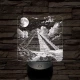 Maja ősi rom templom 7 színű, valósághűen gravírozott 3D led lámpa