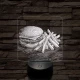 Street food sajtburger és krumpli 7 színű, valósághűen gravírozott 3D led lámpa