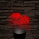 Street food sajtburger és krumpli 7 színű, valósághűen gravírozott 3D led lámpa
