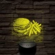 Street food sajtburger és krumpli 7 színű, valósághűen gravírozott 3D led lámpa
