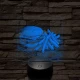 Street food sajtburger és krumpli 7 színű, valósághűen gravírozott 3D led lámpa