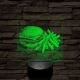Street food sajtburger és krumpli 7 színű, valósághűen gravírozott 3D led lámpa