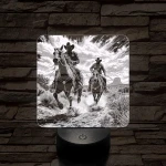 Cowboy-ok akcióban 7 színű valósághű 3D led lámpa
