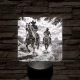 Cowboy-ok akcióban 7 színű valósághű 3D led lámpa