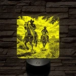 Cowboy-ok akcióban 7 színű valósághű 3D led lámpa