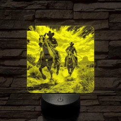 Cowboy-ok akcióban 7 színű valósághű 3D led lámpa