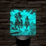 Cowboy-ok akcióban 7 színű valósághű 3D led lámpa