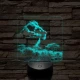 Oroszlán a szavannák királya 7 színű valósághű 3D led lámpa