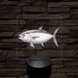 Tonhal 7 színű valósághű 3D led lámpa