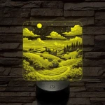 Vidéki táj 7 színű valósághű 3D led lámpa