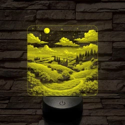 Vidéki táj 7 színű valósághű 3D led lámpa